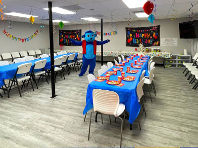 Blue Monkey Party Room